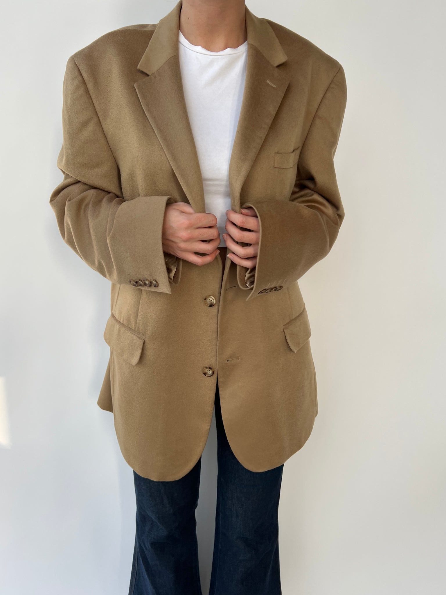 Cashmere camel blazer