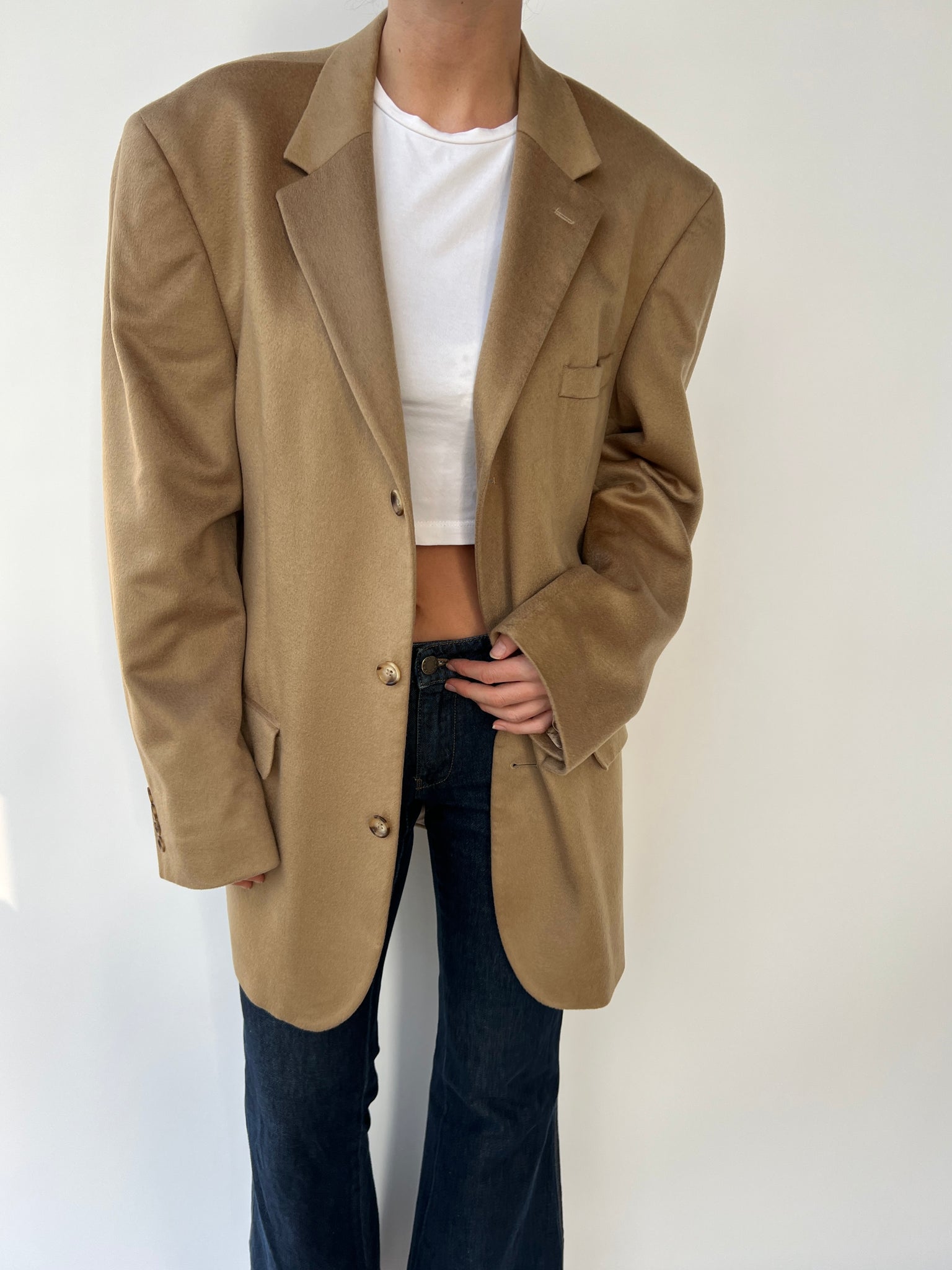 Cashmere camel blazer