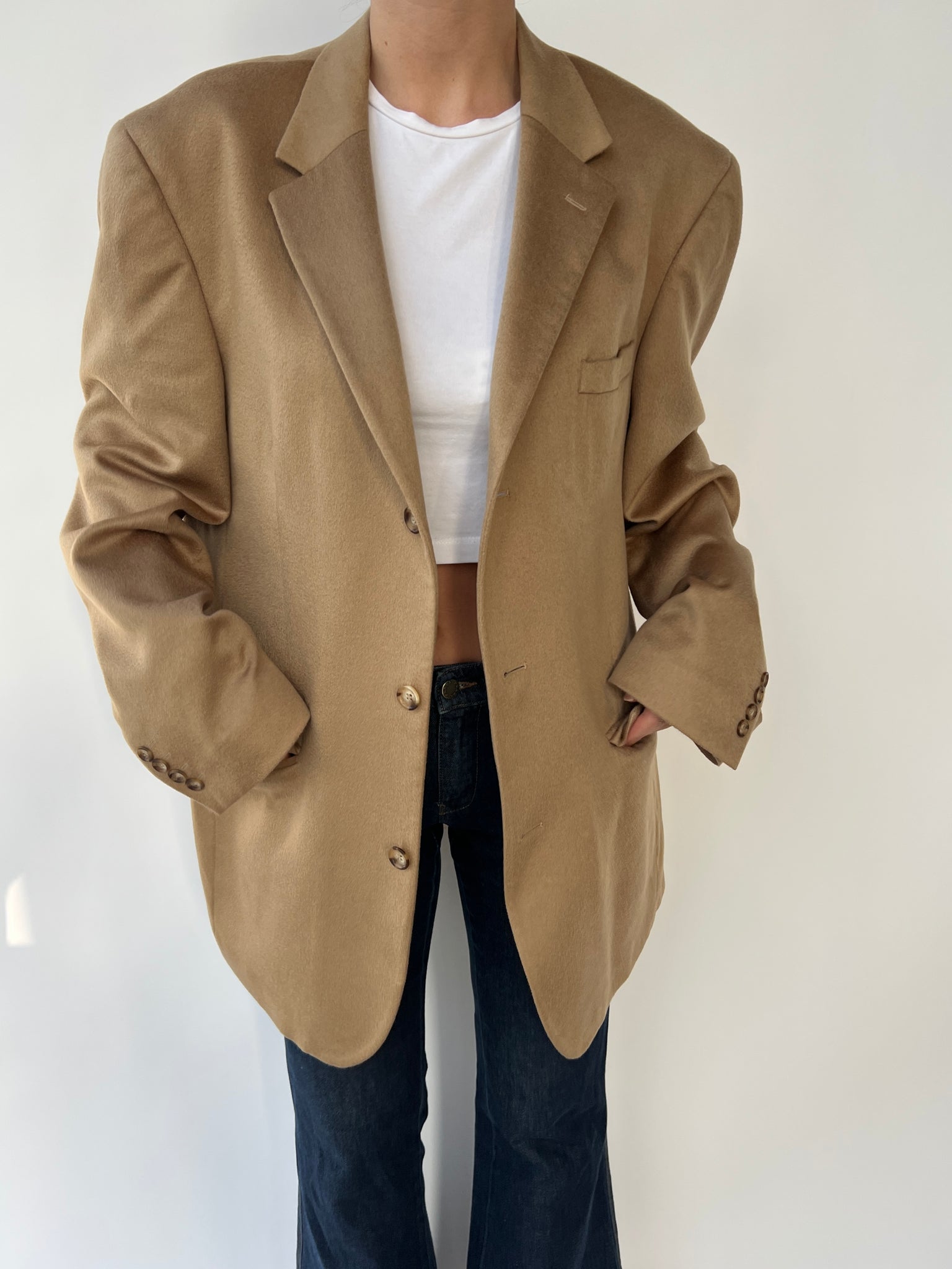 Cashmere camel blazer