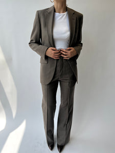 Rose/brown wool suit