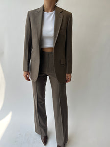 Rose/brown wool suit