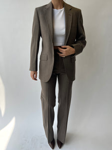 Rose/brown wool suit