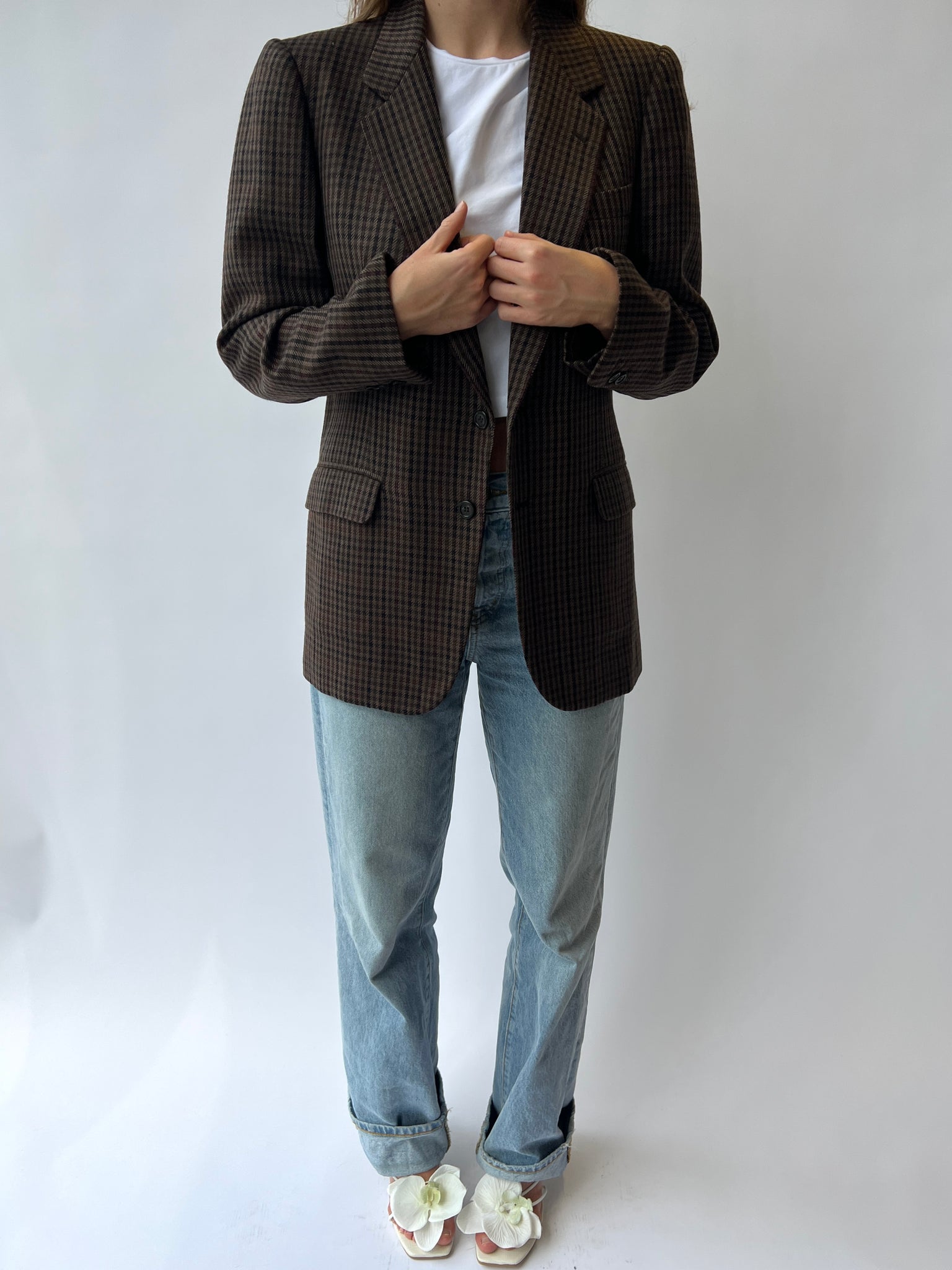 Dark plaid blazer