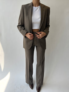 Rose/brown wool suit