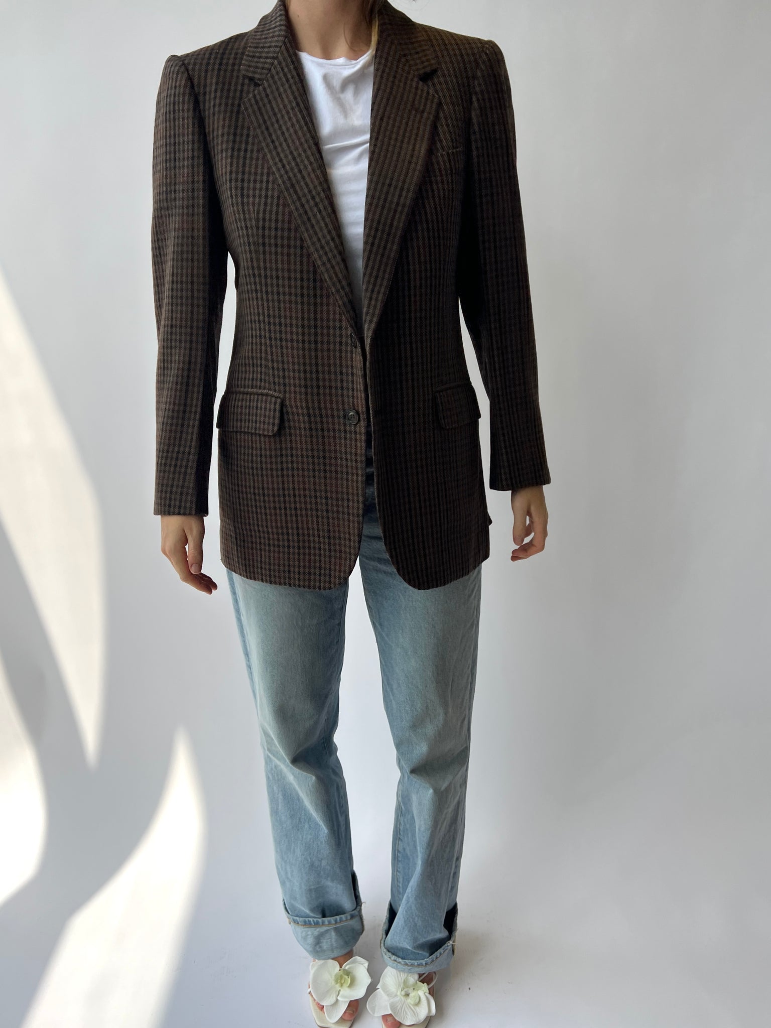 Dark plaid blazer