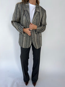Silk blazer in grey tones