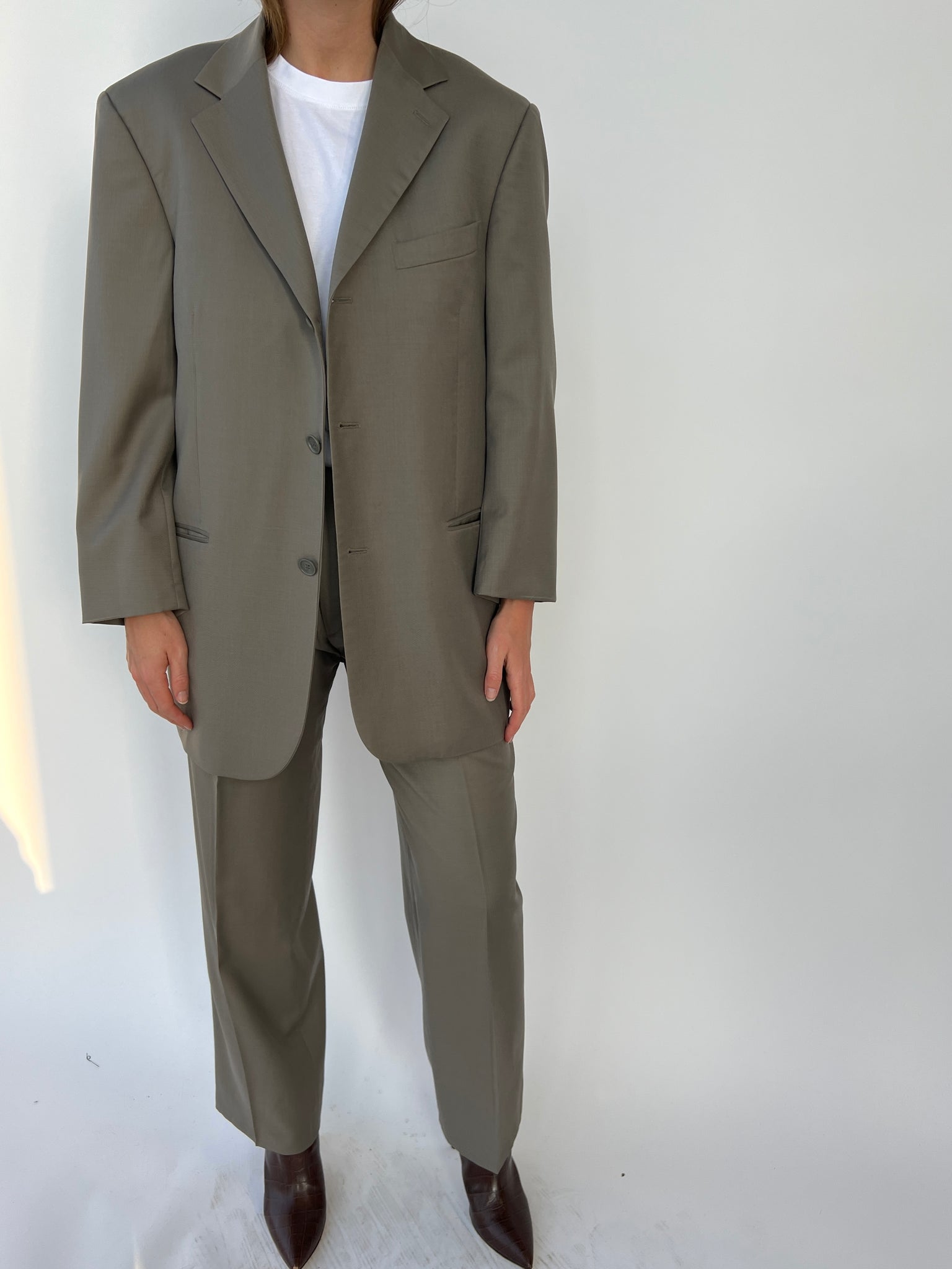 Pale brown suit