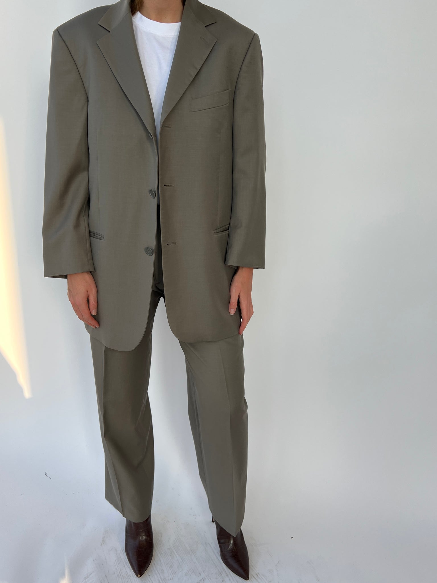 Pale brown suit