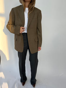 Brown Button Back Blazer