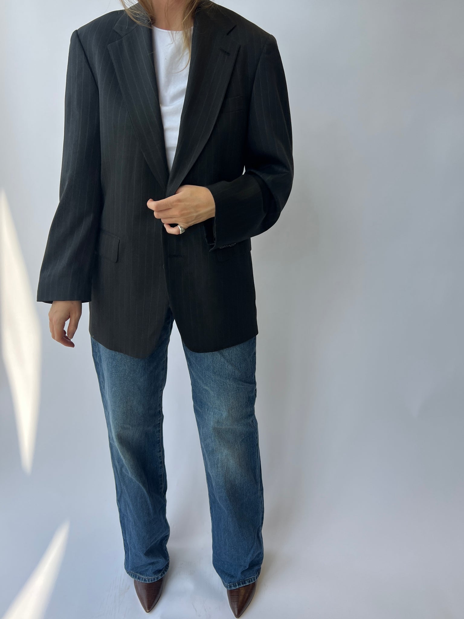 Dark grey Button Back Blazer