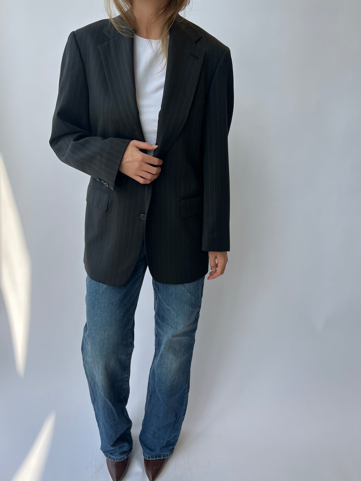 Dark grey Button Back Blazer