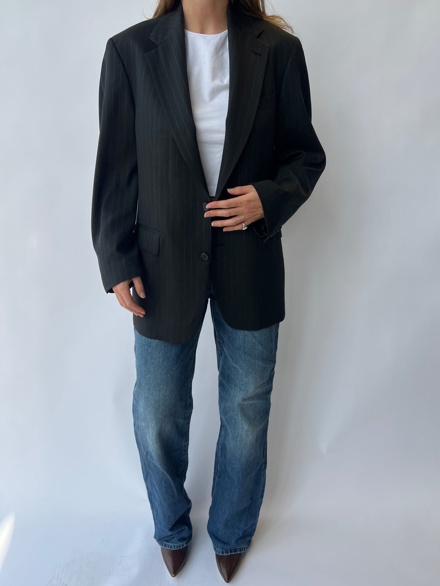 Dark grey Button Back Blazer