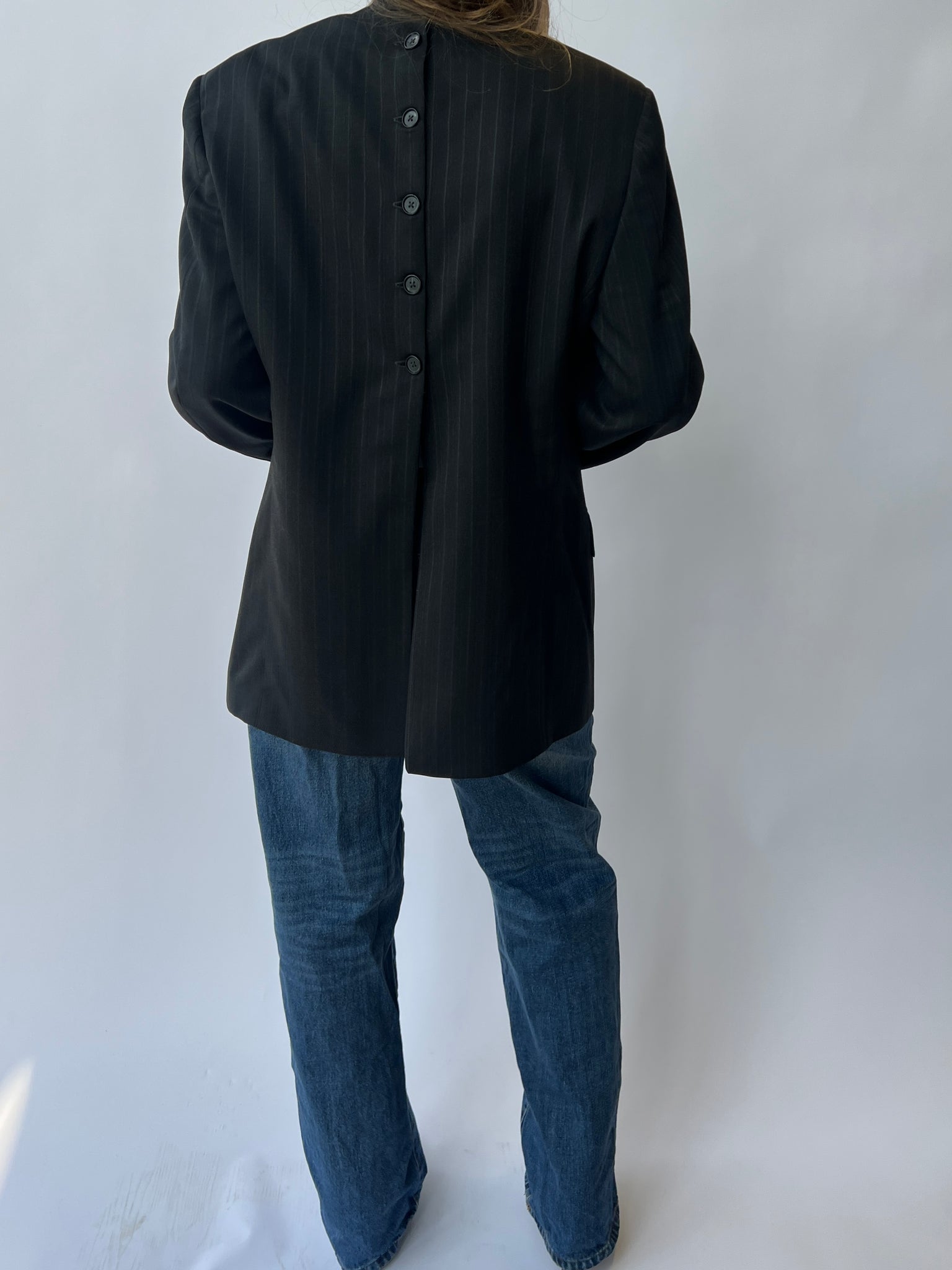 Dark grey Button Back Blazer