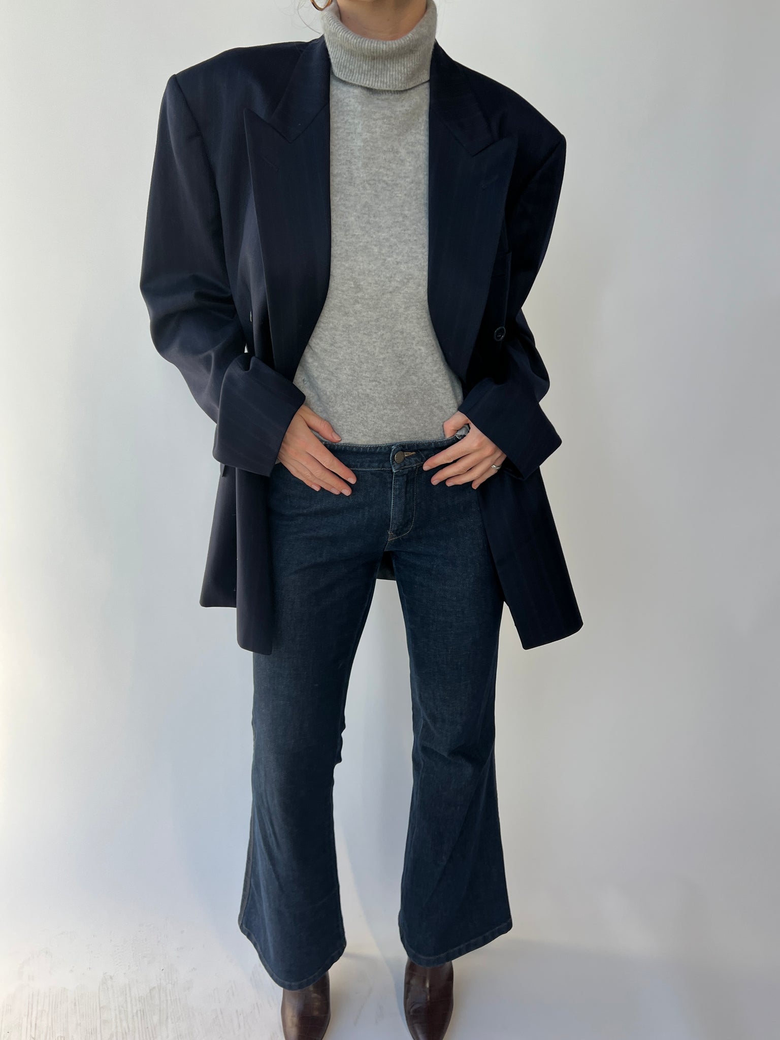 Navy double breasted Dior blazer