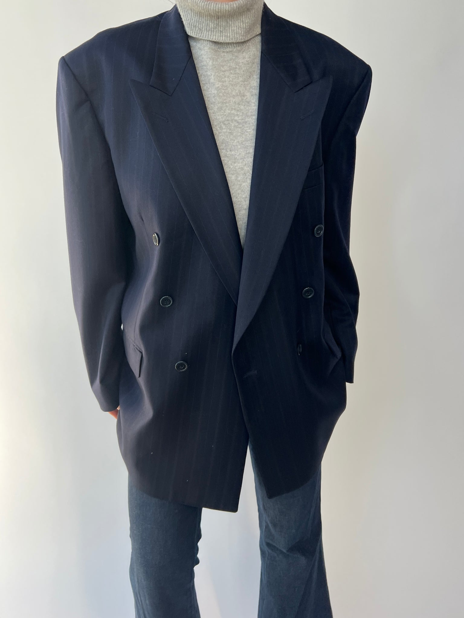 Navy double breasted Dior blazer