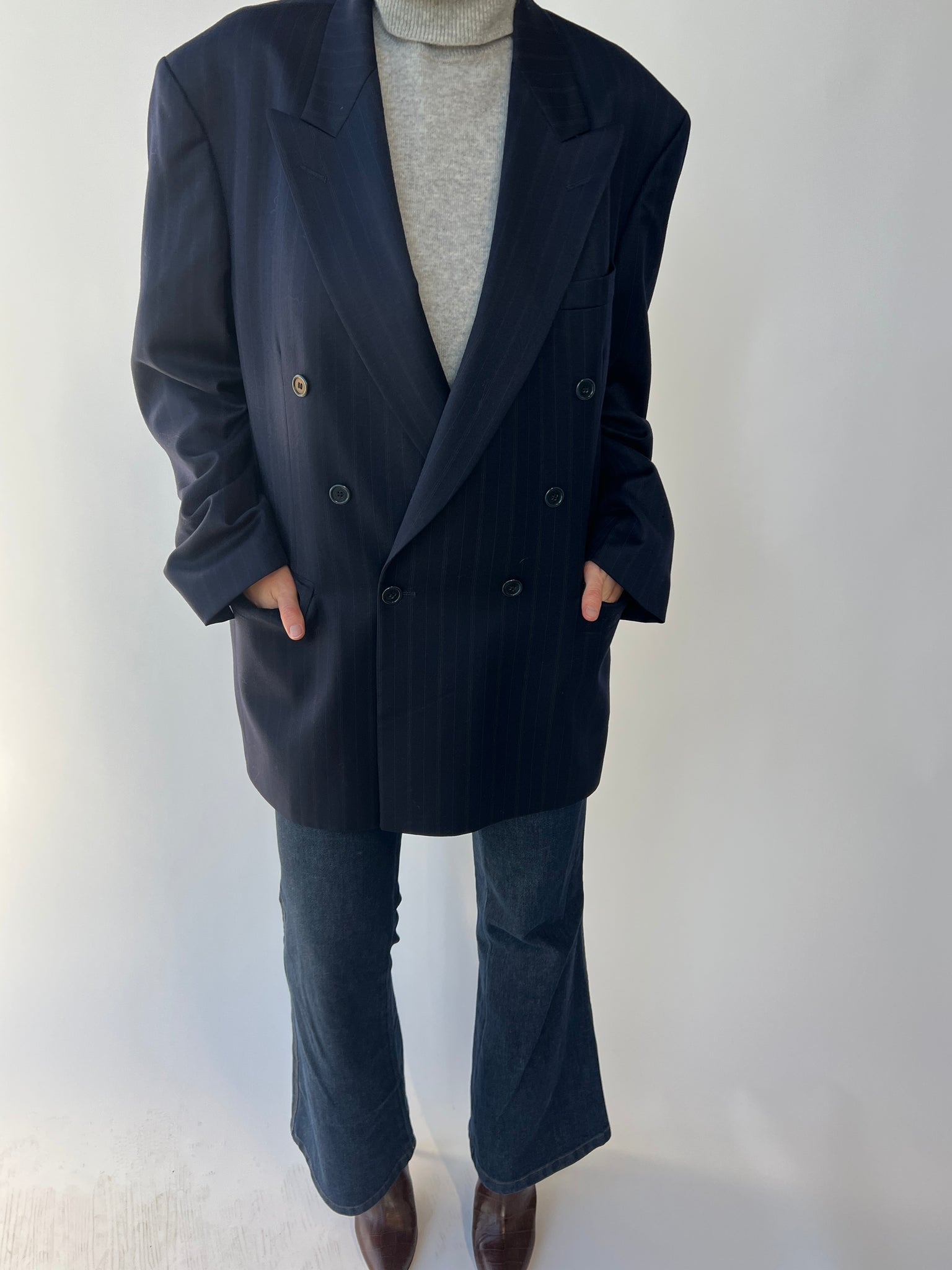 Navy double breasted Dior blazer