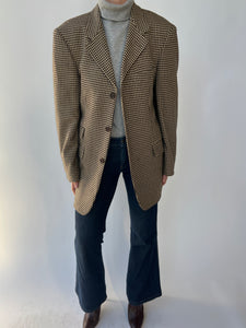 Brown Hugo Boss blazer in houndstooth