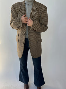 Brown Hugo Boss blazer in houndstooth