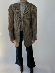 Brown Hugo Boss blazer in houndstooth