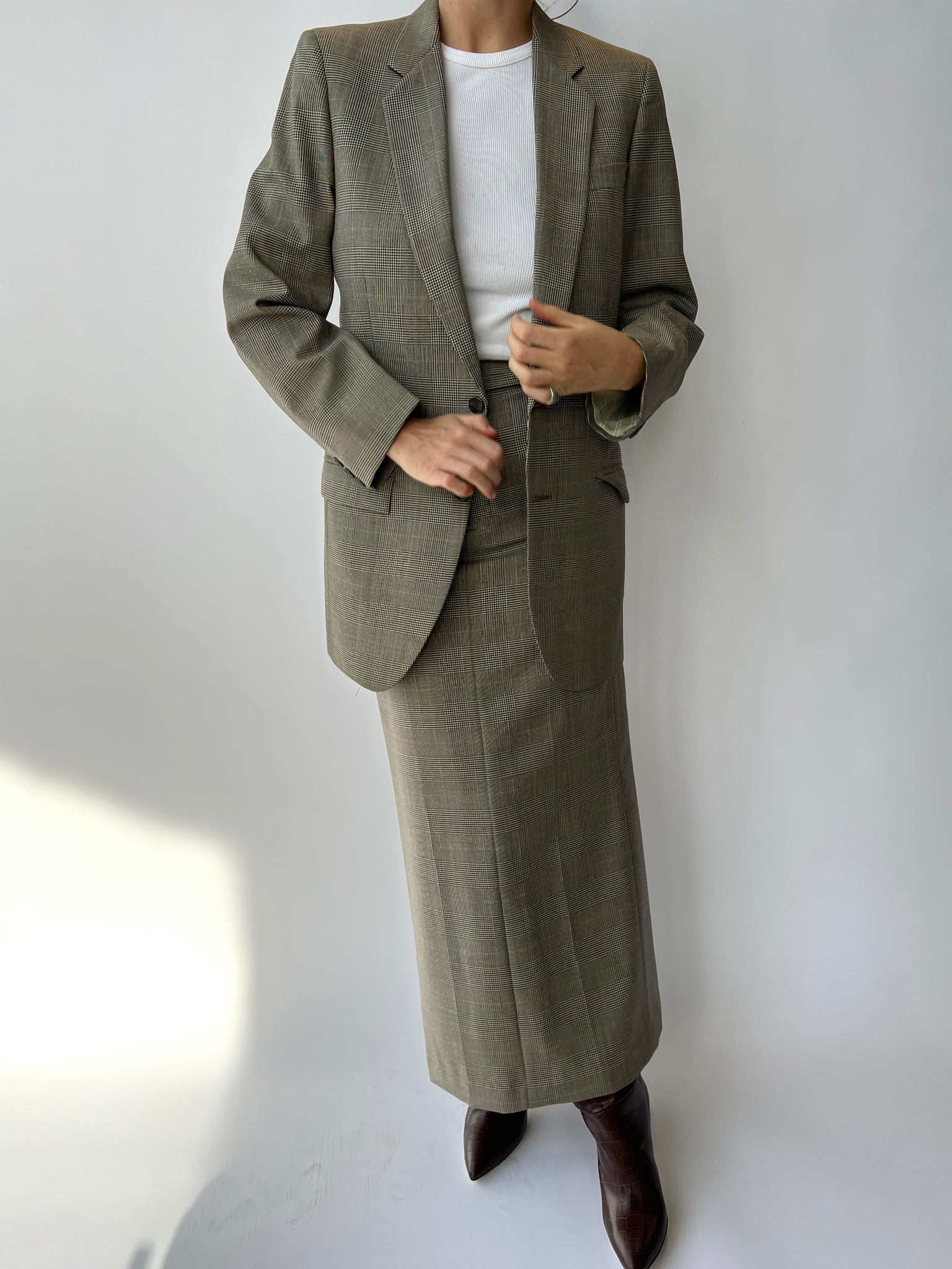Checkered Maxi skirt set