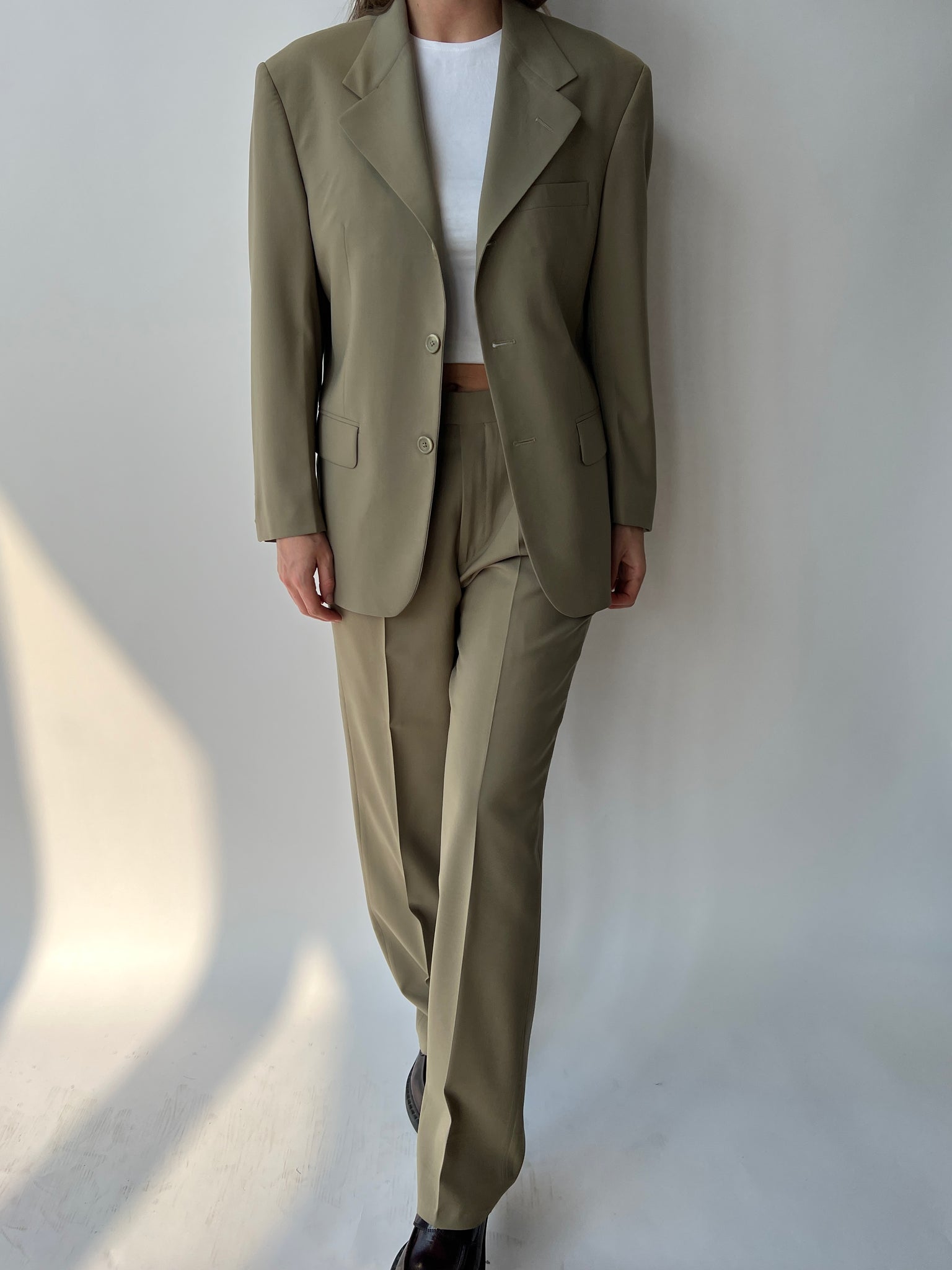 Beige Dior suit