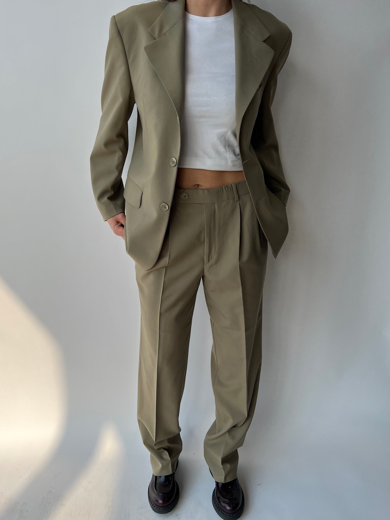 Beige Dior suit