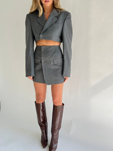 Grey Skirt Set