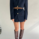 Beautiful dark blue set with gold buttons
