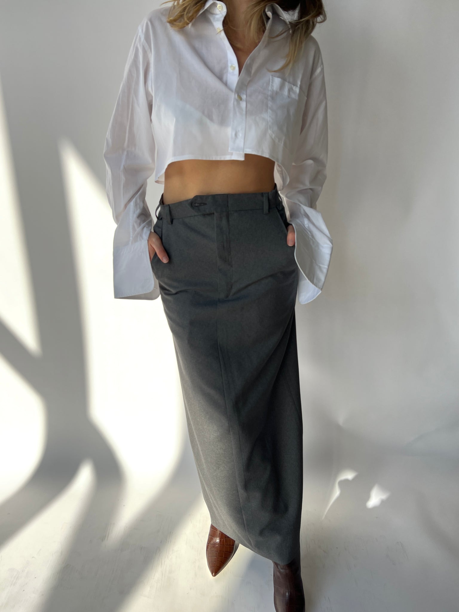Grey maxi skirt