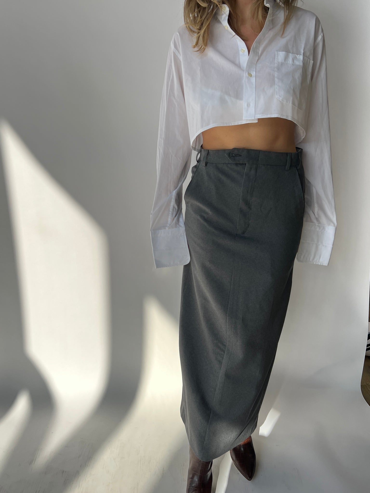 Grey maxi skirt