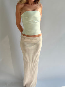 Silk corset in mint